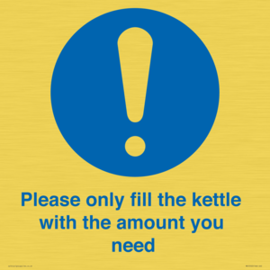 Please only fill the kettle with the amount you need